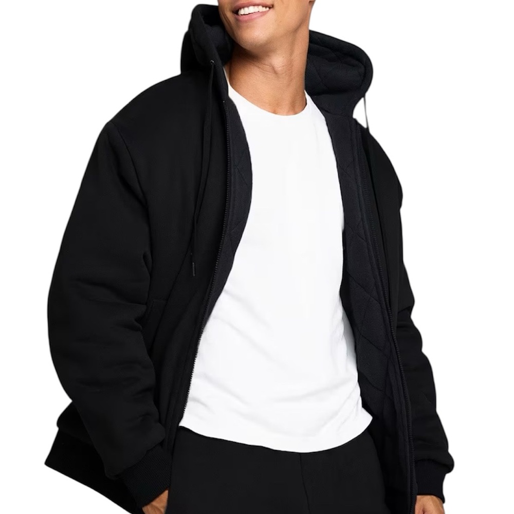 Comfrt Weighted Hoodie Full Zip Onyx Black 5 Lbs Oversized Unisex Size Medium - Picture 4 of 9